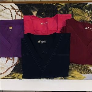 Set of 4 scrub tops!